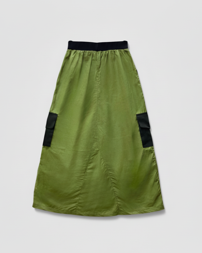 Green Ripstop Parachute Skirt