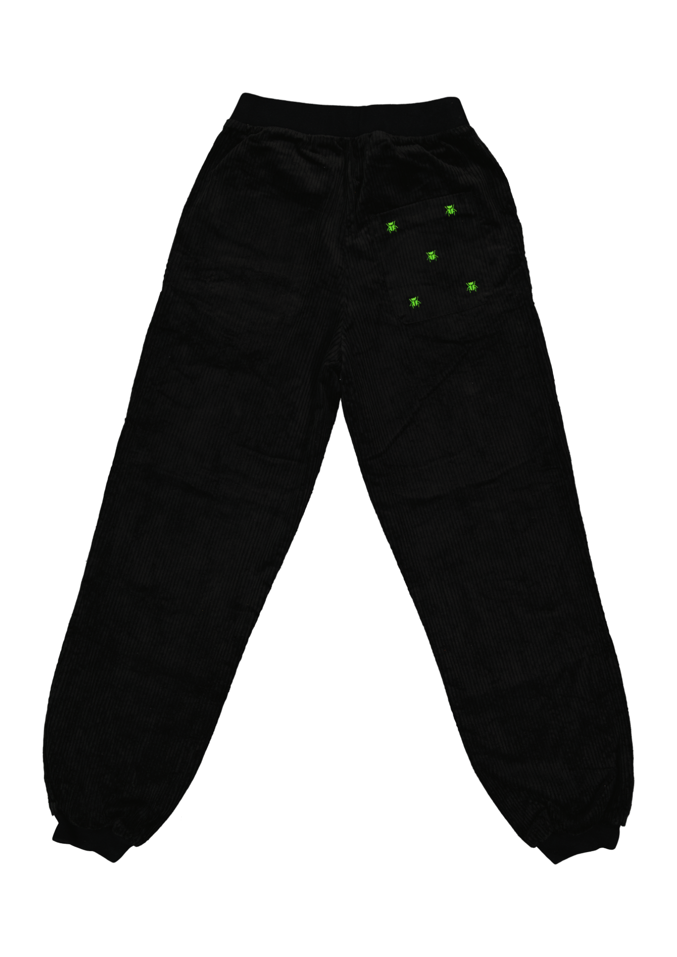 Beetles Black Corduroy Sweatpants