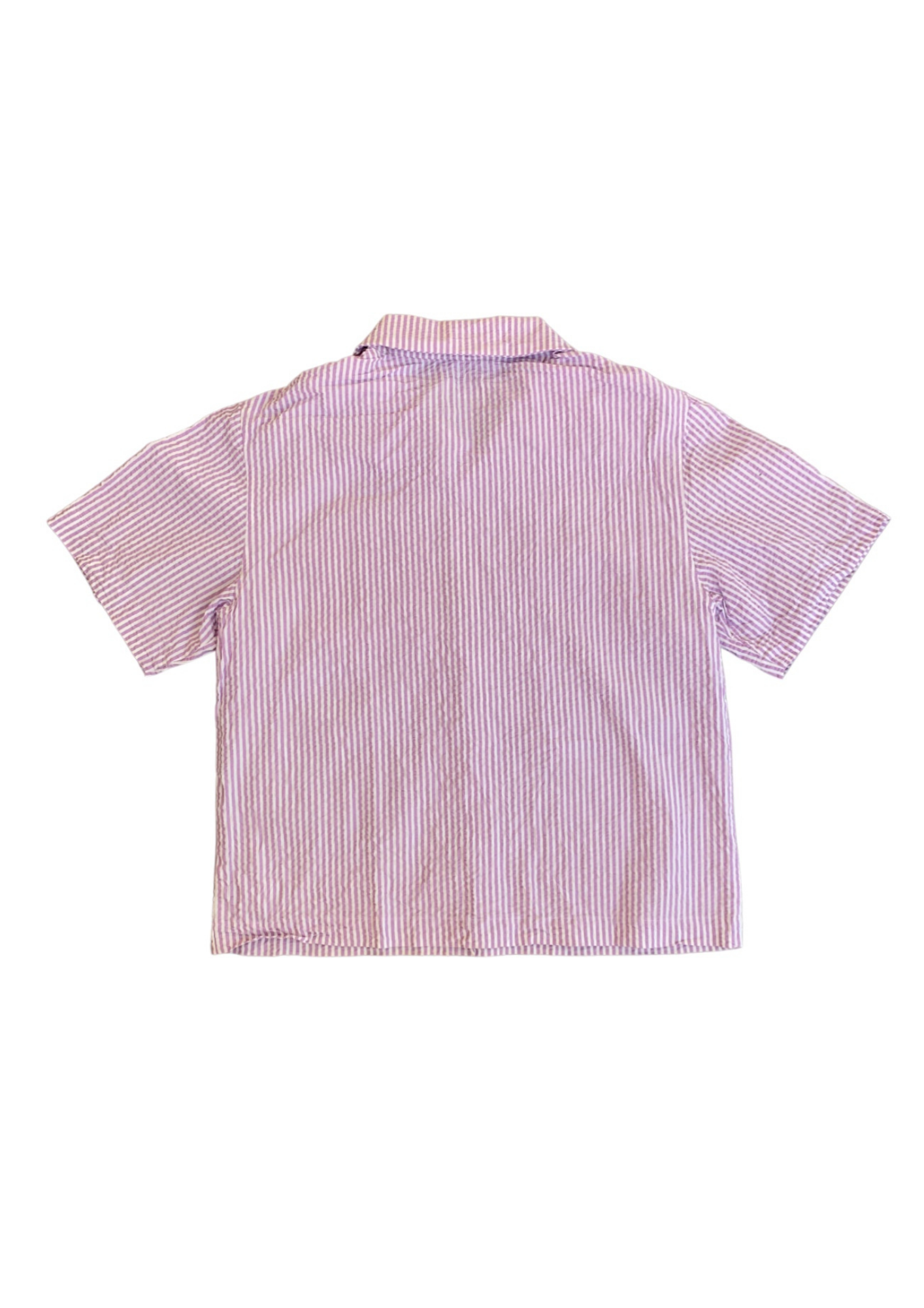 MARJ ethical streetwear summer shirt in upcycled seersucker