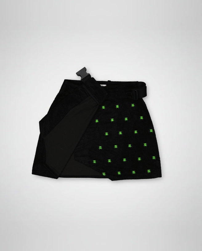 Beetles Black Corduroy Mini Skirt
