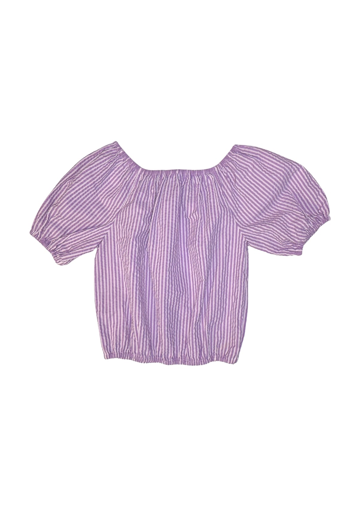 Lavender & White Seersucker Top