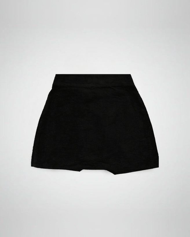 Beetles Black Corduroy Mini Skirt
