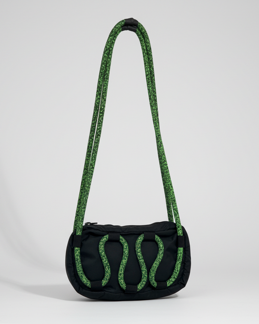 Green & Black Climbing Ropes Nylon Bag