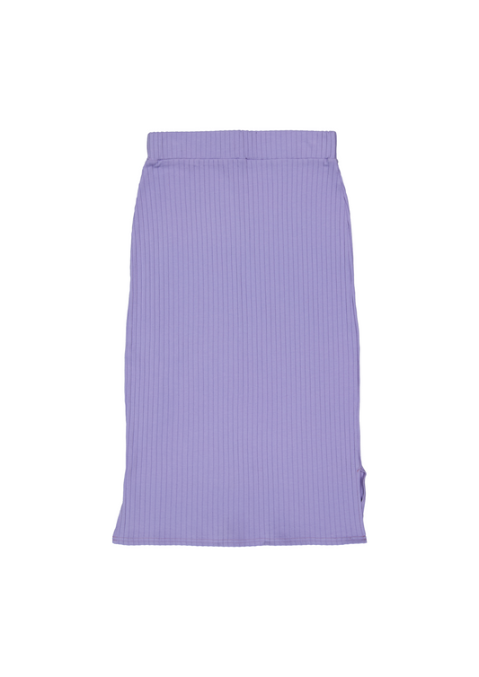 Lavender Ribbed Midi Skirt